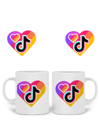 Кружка ТікТок (TikTok) 330 мл горнятко керамічне (20259-1559) MobiPrint (219774751)