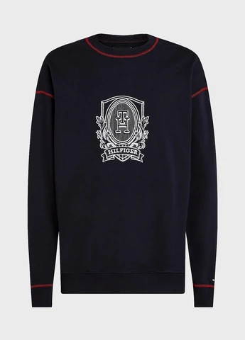 Темно-синий свитшот Tommy Hilfiger однотонный вышивка (315050646)