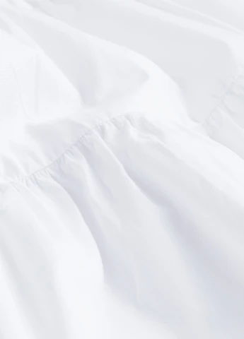 Белое кэжуал платье H&M однотонное
