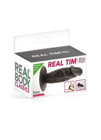 Фаллоимитатор - Real Tim Black, TPE, диаметр 3,4см Real Body (251963976)
