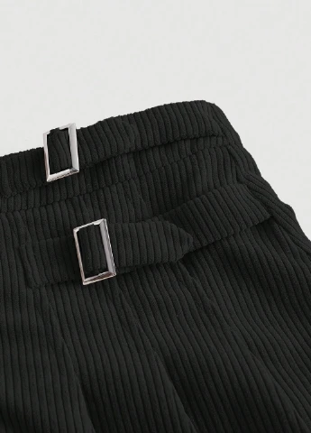 Черная кэжуал однотонная юбка SHEIN плиссе