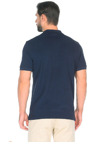 Темно-синяя футболка-поло для мужчин United Colors of Benetton однотонная