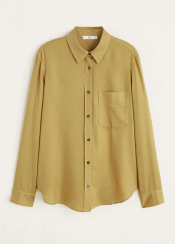 Салатовая блуза Mango