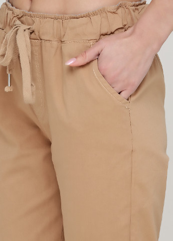 Бежевые кэжуал демисезонные зауженные брюки Made in Italy