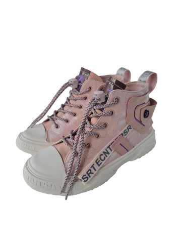Светло-розовые кэжуал осенние ботинки No Brand