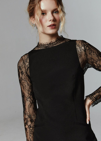 Чорна вечірня сукня (2 шт.) силуетна Gepur однотонна