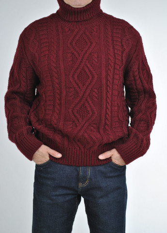 Бордовый зимний теплый зимний свитер Berta Lucci