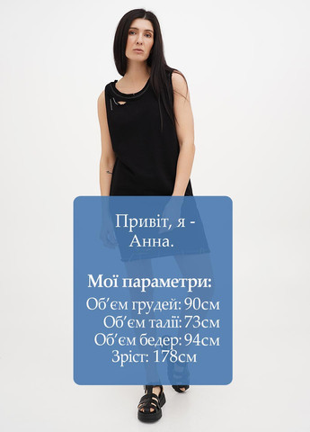 Чорна кежуал сукня сукня-майка Vicolo однотонна