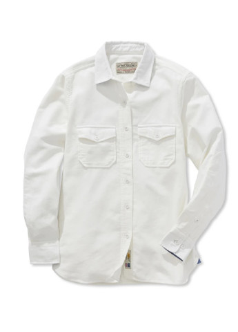 Белая кэжуал рубашка однотонная Guideboat Company