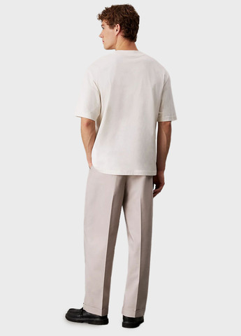 Бежевые классические, кэжуал демисезонные прямые брюки Calvin Klein Jeans