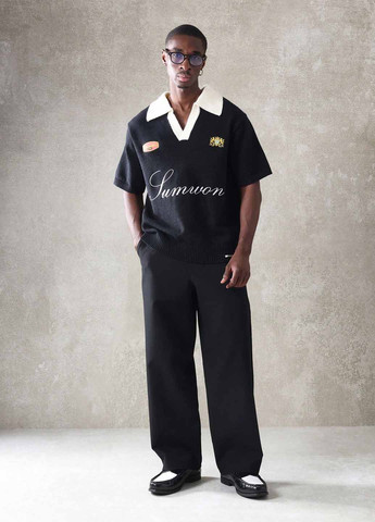 Черно-белый демисезонный пуловер пуловер SHEIN