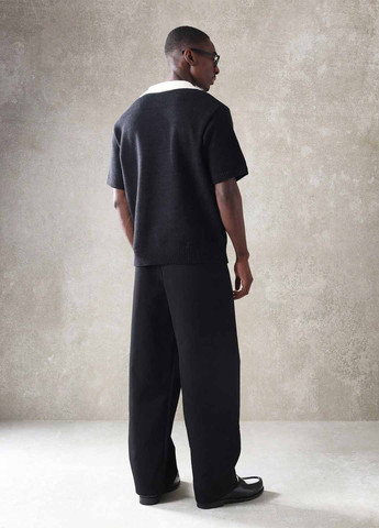 Черно-белый демисезонный пуловер пуловер SHEIN