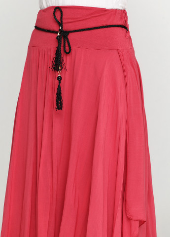 Розовая кэжуал однотонная юбка Moda миди