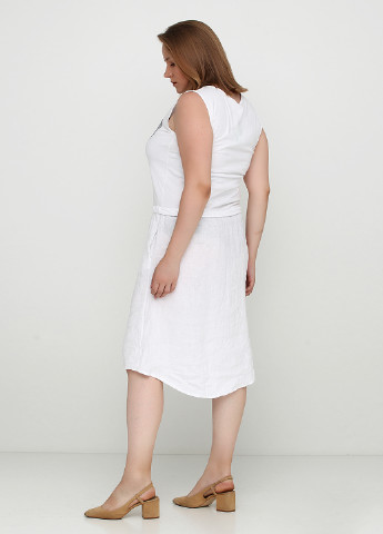 Белое кэжуал платье а-силуэт New Colection с рисунком