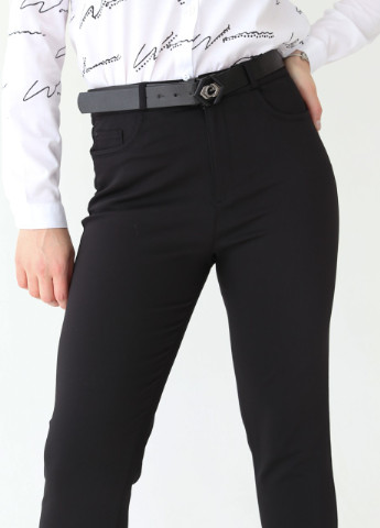 Черные кэжуал демисезонные брюки Estensivo