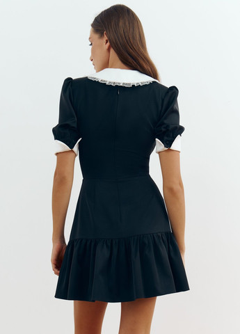 Чорна кежуал сукня кльош Gepur колор блок