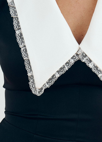 Чорна кежуал сукня кльош Gepur колор блок