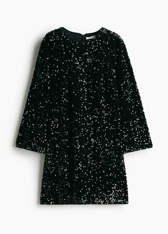 Темно-зелена святковий, коктейльна, вечірня сукня а-силует H&M однотонна