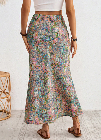 Разноцветная кэжуал "турецкие огурцы" юбка SHEIN годе