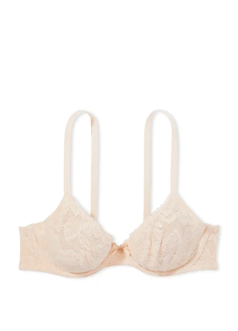 Бежевий бралетт бюстгальтер Victoria's Secret з кісточками поліамід