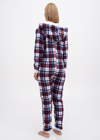 Комбінезон Frankie & Johnny клітинка темно-синій домашній поліестер