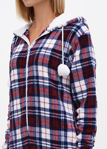 Комбінезон Frankie & Johnny клітинка темно-синій домашній поліестер