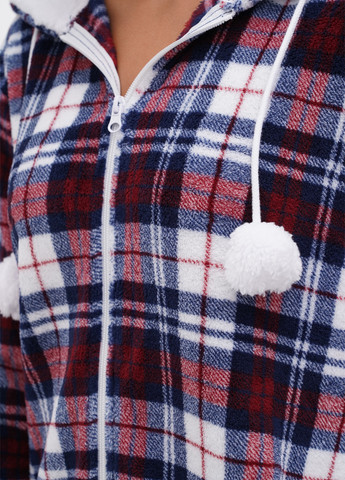 Комбінезон Frankie & Johnny клітинка темно-синій домашній поліестер