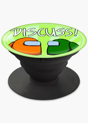 Попсокет (Popsockets) тримач для смартфону Амонг Ас (Among Us) (8754-2588) Чорний MobiPrint (216836472)