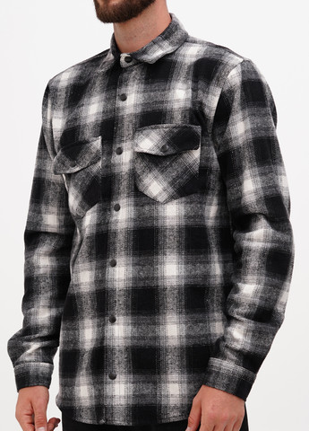 Черно-белая кэжуал рубашка в клетку Boohoo