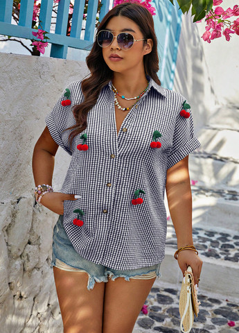 Комбинированная блуза SHEIN