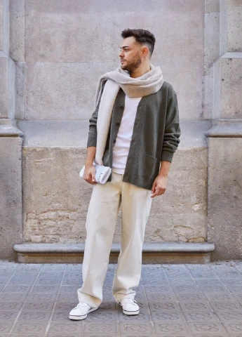 Зеленый демисезонный кардиган Uniqlo