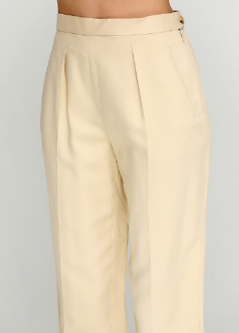 Кремовые классические летние прямые брюки Ralph Lauren