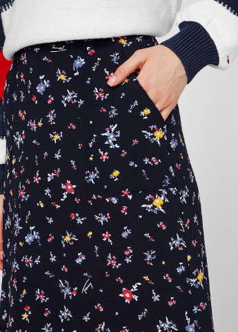 Черная кэжуал цветочной расцветки юбка Tommy Jeans а-силуэта (трапеция)