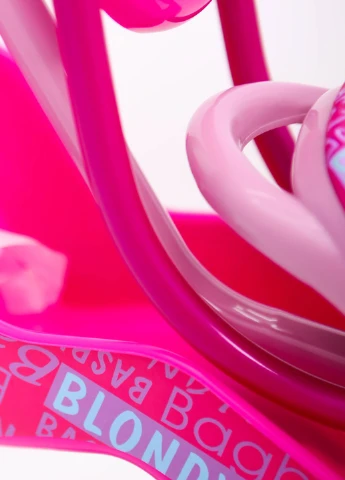 Детский розовый велосипед для девочки BARBIE 14 дюймов БАРБИ с родительской ручкой и корзинкой от 3 лет Sigma (251788289)