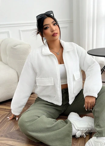 Белая демисезонная куртка SHEIN