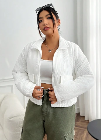 Белая демисезонная куртка SHEIN