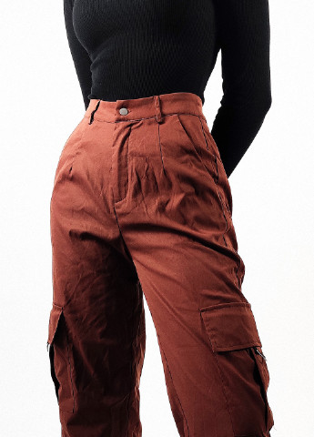 Темно-коричневые кэжуал демисезонные карго брюки PrettyLittleThing