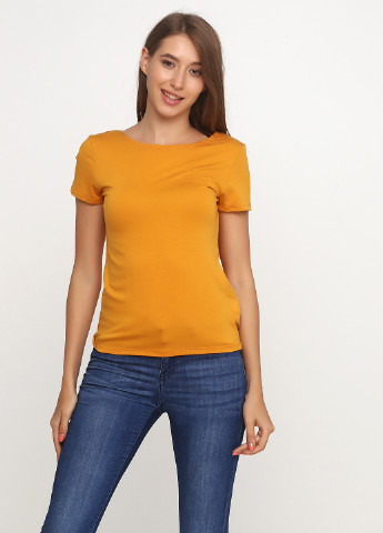 Оранжевая летняя футболка Pimkie
