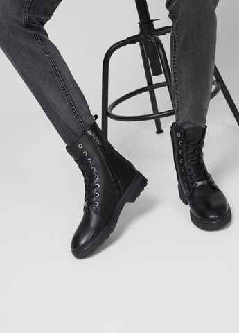 Осенние ботинки берцы Calvin Klein с тиснением