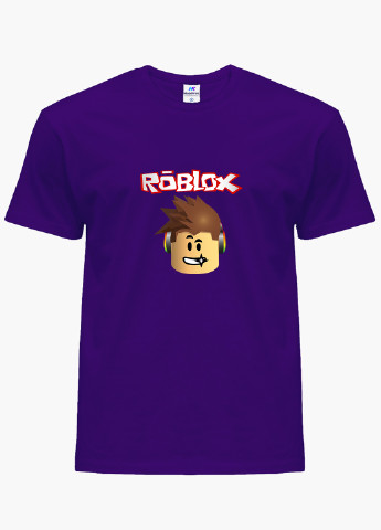 Фіолетова демісезонна футболка дитяча роблокс (roblox) (9224-1713) MobiPrint