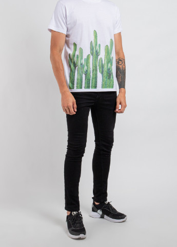 Белая белая футболка с принтом cactus Ko Samui