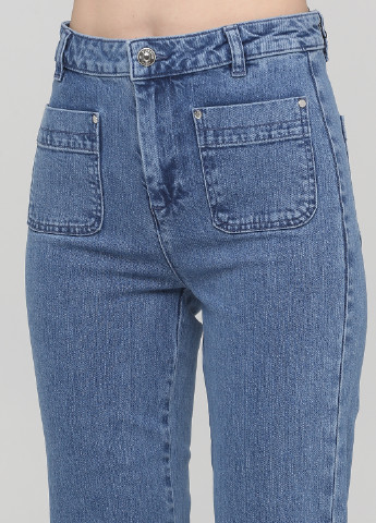 Джинси Burton кльош однотонні блакитні джинсові бавовна