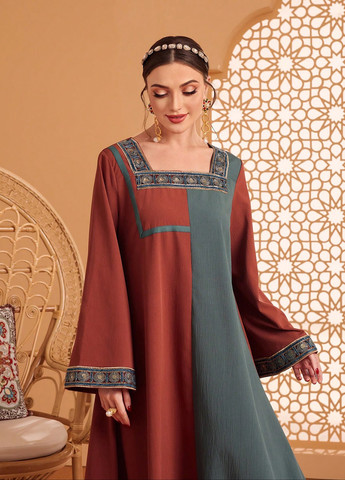 Комбінована кежуал сукня а-силует SHEIN колор блок