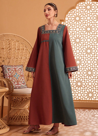 Комбінована кежуал сукня а-силует SHEIN колор блок