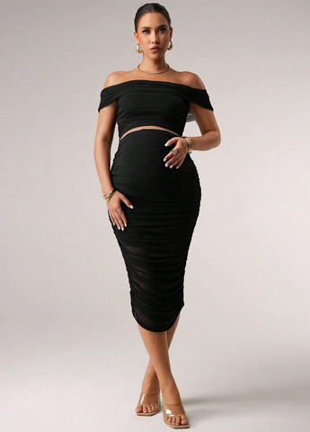 Костюм для вагітних (топ, спідниця) SHEIN (365497258)