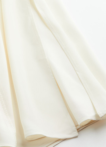 Кремовая кэжуал однотонная юбка H&M клешированная
