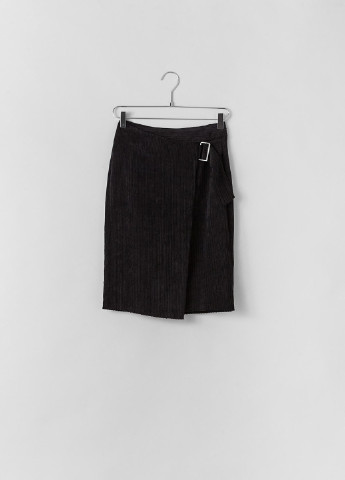 Черная кэжуал однотонная юбка Bershka на запах