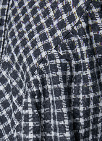 Темно-серое кэжуал платье оверсайз, рубашка KOTON в клетку