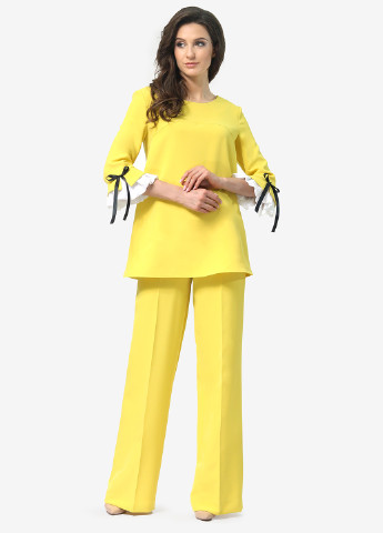 Желтый демисезонный комплект (брюки, туника) Lada Lucci