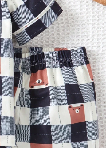 Комбинированная всесезон пижама (рубашка, брюки) рубашка + брюки SHEIN